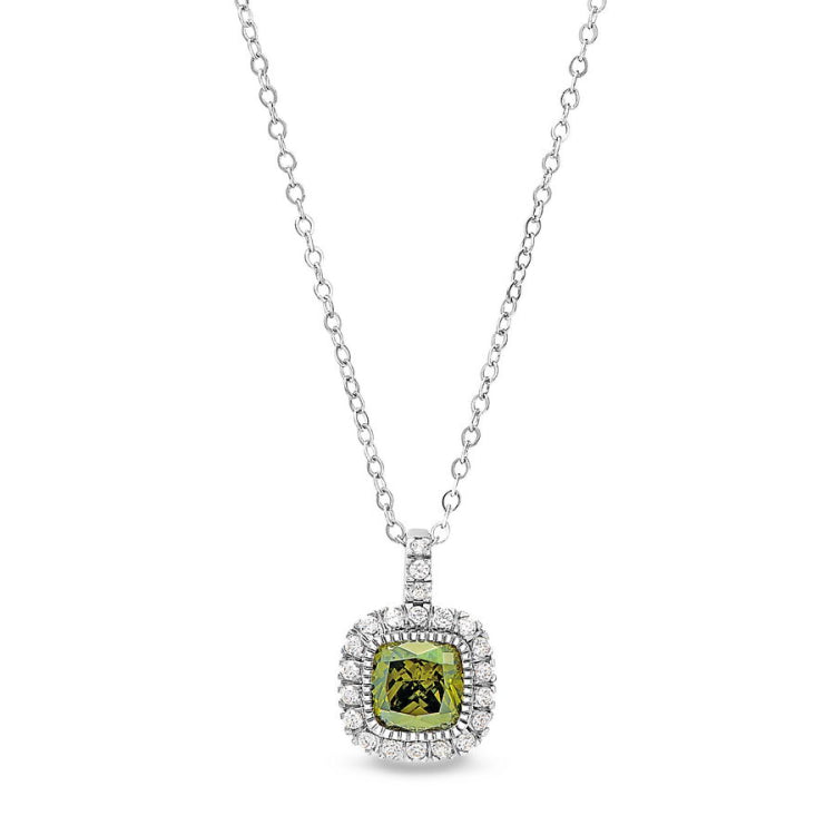 Cushion Cut August Birthstone Pendant