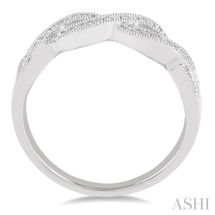 1/20 Ctw Round Cut Diamond Infinity Ring in Sterling Silver