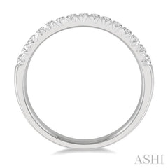 1/4 Ctw 15Stones Round Cut Diamond Wedding Band in 14K White Gold