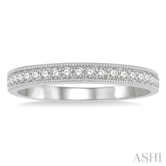 1/4 Ctw Round Cut Diamond Wedding Band in 14K White Gold