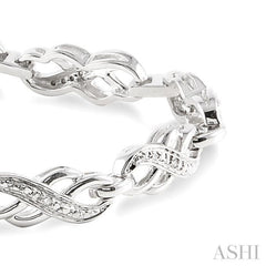 1/20 Ctw Round Cut Diamond Bracelet in Sterling Silver