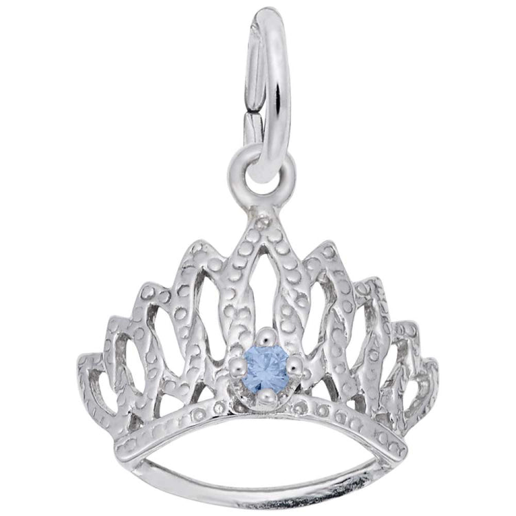 TIARA W/BIRTHSTONE-MAR