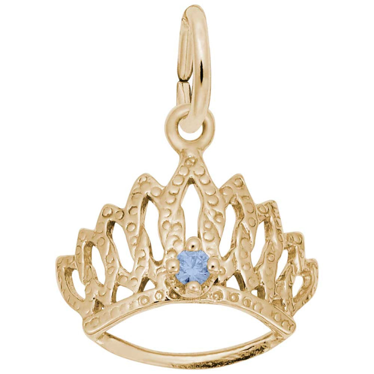 TIARA W/BIRTHSTONE-MAR