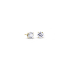 Prong Set Round Simulated Diamond Stud Earrings
