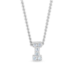 Platinum Finish Initial Pendant - A