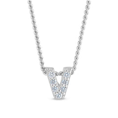 Platinum Finish Initial Pendant - A