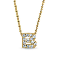 Gold Finish Initial Pendant - A
