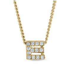 Gold Finish Initial Pendant - A