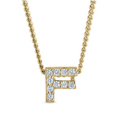 Gold Finish Initial Pendant - A
