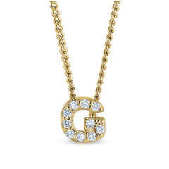 Gold Finish Initial Pendant - A