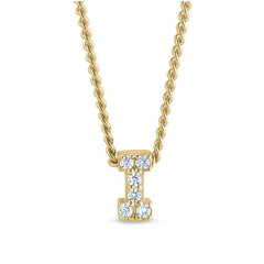 Gold Finish Initial Pendant - A