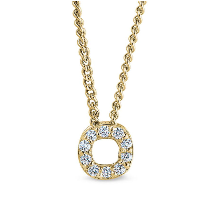 Gold Finish Initial Pendant - A