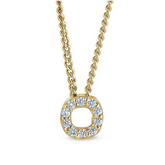 Gold Finish Initial Pendant - A