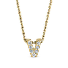 Gold Finish Initial Pendant - A