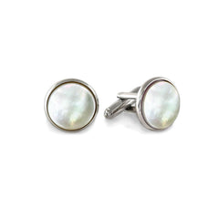 Round Mother of Pearl Cufflinks