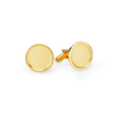 Round Rimmed Sandblasted Cufflinks