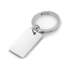 Polished Rectangle Key Ring