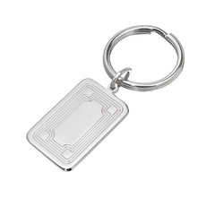 Polished Key Ring with Fancy Border