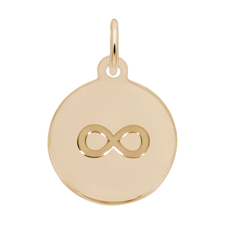 Petite Initial Disc - Infinity Symbol
