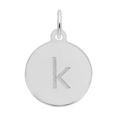 Petite Initial Disc - Lower Case Block k