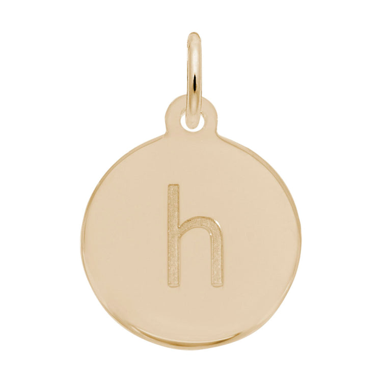 Petite Initial Disc - Lower Case Block h