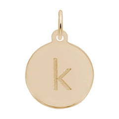 Petite Initial Disc - Lower Case Block k