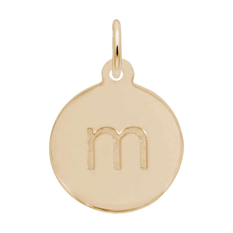 Petite Initial Disc - Lower Case Block m