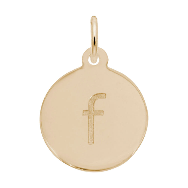 Petite Initial Disc - Lower Case Block f
