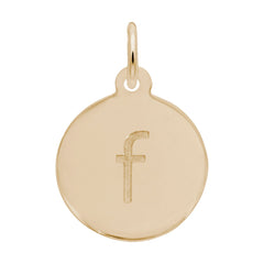 Petite Initial Disc - Lower Case Block f