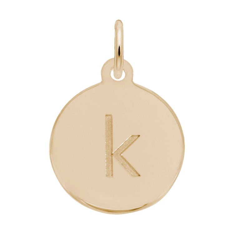 Petite Initial Disc - Lower Case Block k