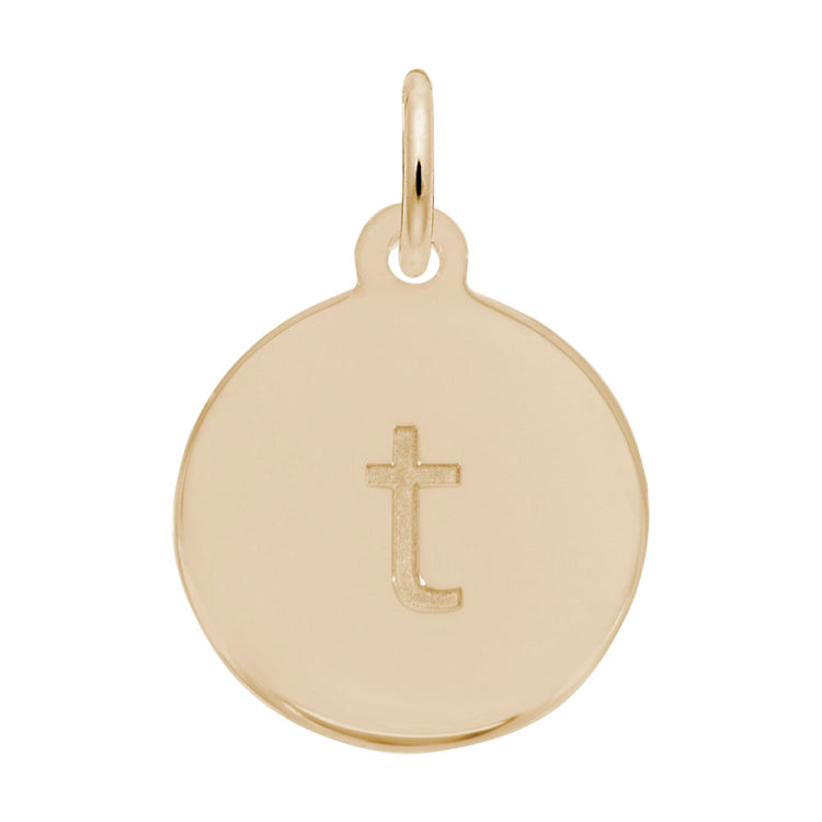 Petite Initial Disc - Lower Case Block t