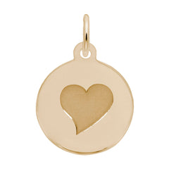 Petite Initial Disc - Heart