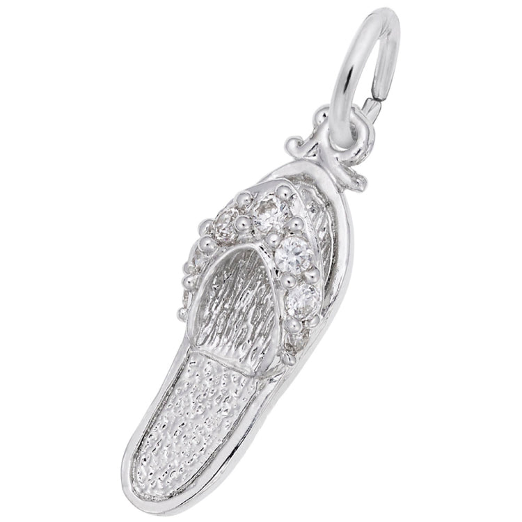 SANDAL- SIM WHITE CZ