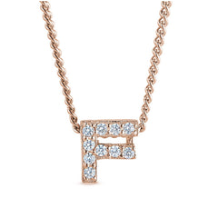 Rose Gold Finish Initial Pendant