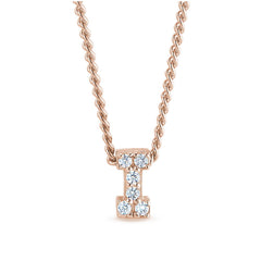 Rose Gold Finish Initial Pendant