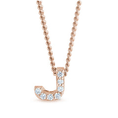 Rose Gold Finish Initial Pendant