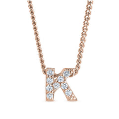 Rose Gold Finish Initial Pendant