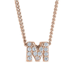 Rose Gold Finish Initial Pendant
