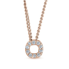 Rose Gold Finish Initial Pendant