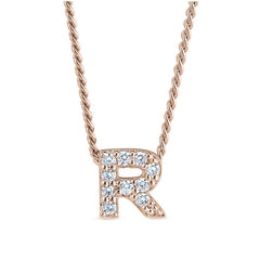 Rose Gold Finish Initial Pendant