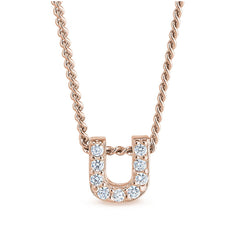 Rose Gold Finish Initial Pendant