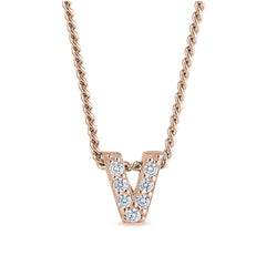 Rose Gold Finish Initial Pendant