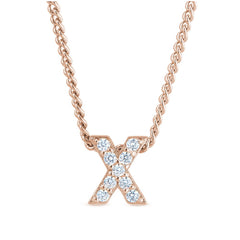 Rose Gold Finish Initial Pendant