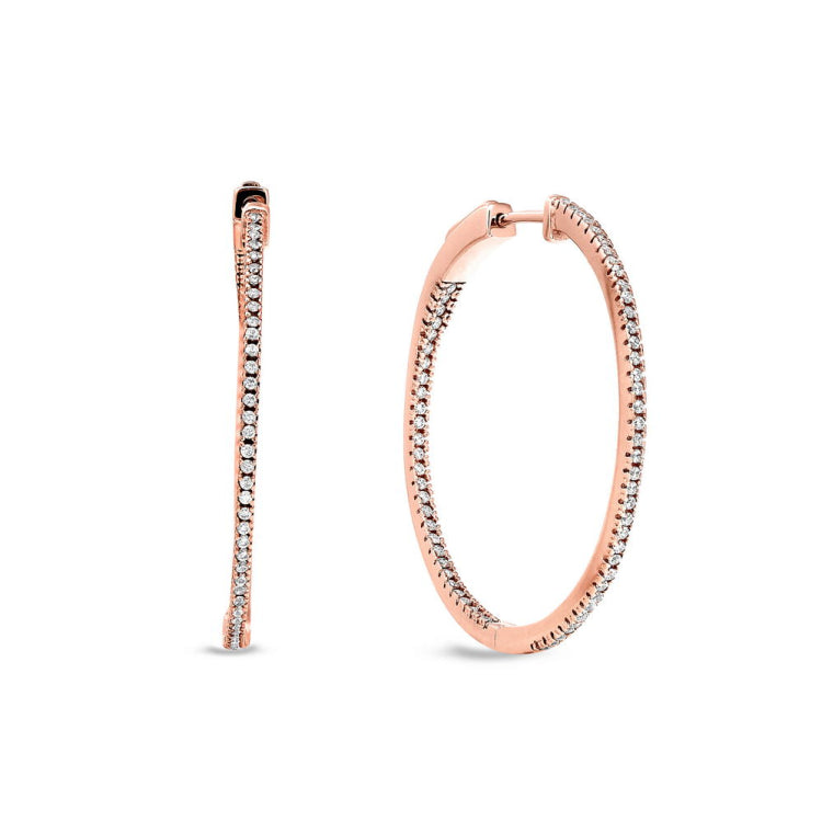 Large Inside Out Hoop Earrings