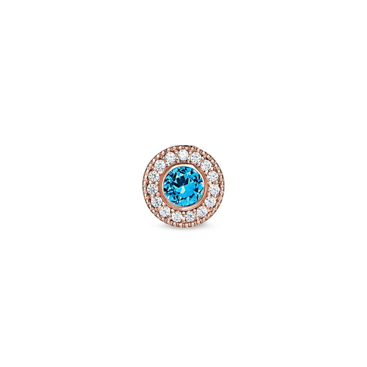 December Birthstone Necklace Charm