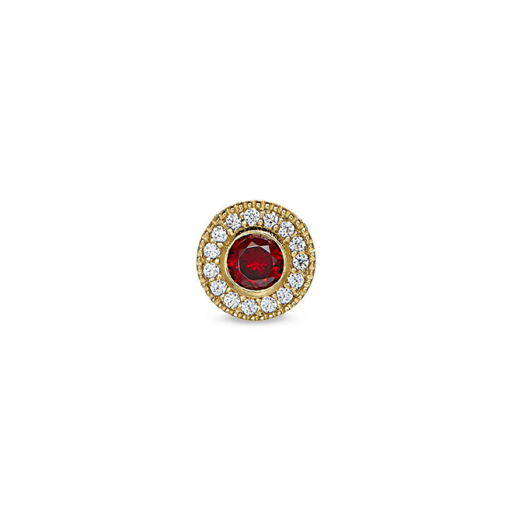January Birthstone Necklace Charm