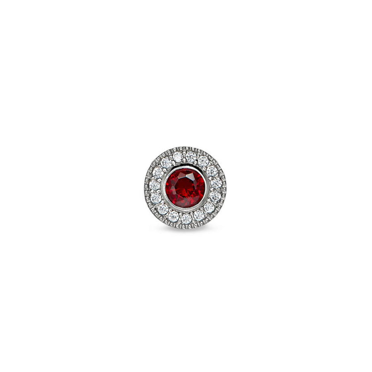 January Birthstone Necklace Charm