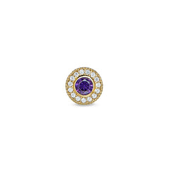 February Birthstone Necklace Charm