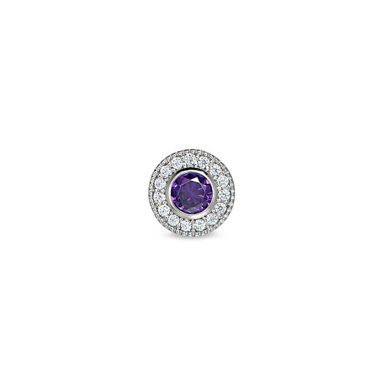 February Birthstone Necklace Charm