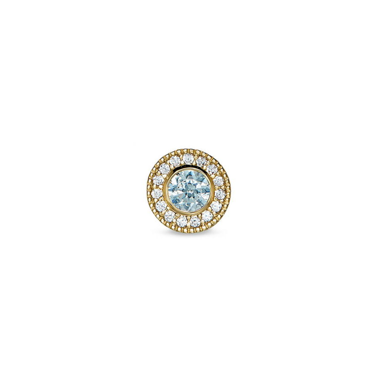 March Birthstone Necklace Charm